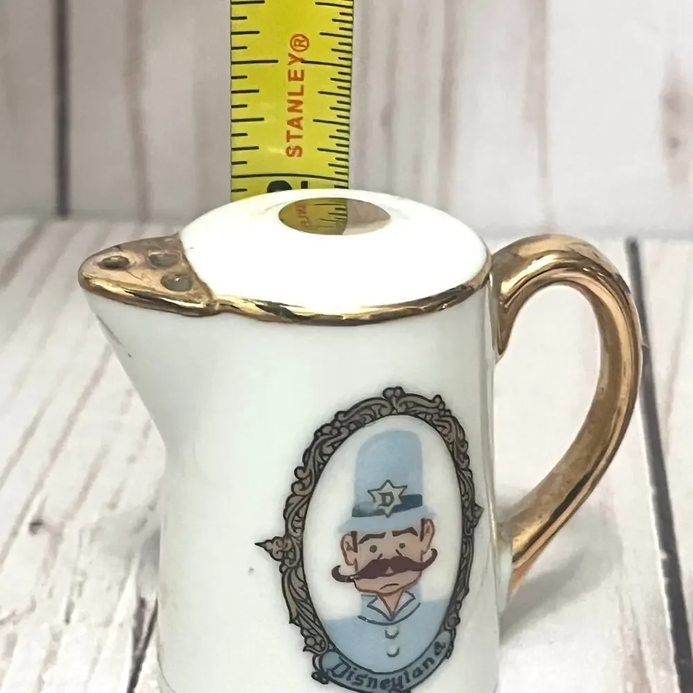 Vintage Disneyland Coffee Teapot Shaped Lady & Constable Salt & Pepper Shaker